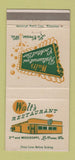 Matchbook Cover - Walt's Restaurant La Crosse WI WEAR 30 Strike