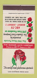 Matchbook Cover - Quaker Oats Rose Bowl Parade ABC TV 1961 Pasadena CA 30 Strike