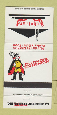 Matchbook Cover - Chaleur Botique QC Devil Longueuil Sherbrooke 30 Strike