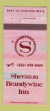 Matchbook Cover - Sheraton Brandywine Inn Wilmington DE 30 Strike