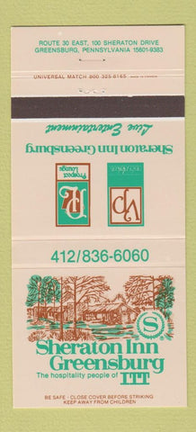 Matchbook Cover - Sheraton Inn Greensburg PA 30 Strike