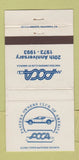 Matchbook Cover - Pantera Owners Club of America Cars 1993 30 Strike