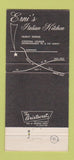 Matchbook Cover - Erni's Italian Kitchen Frederick MD 30 Strike