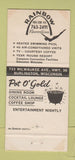 Matchbook Cover - Rainbow Motel Burlington WI 30 Strike