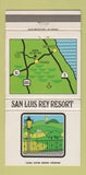 Matchbook Cover - San Luis Rey Resort Bonsall CA 30 Strike