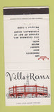 Matchbook Cover - Villa Roma Motor Hotel San Francisco CA 30 Strike