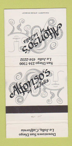 Matchbook Cover - Alfonso's of La Jolla CA 30 Strike