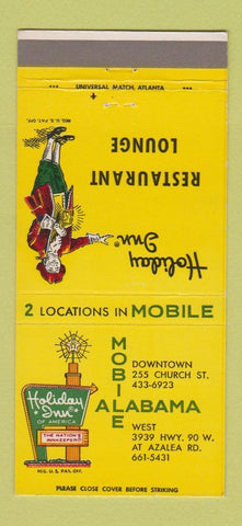 Matchbook Cover - Holiday Inn Mobile AL 30 Strike