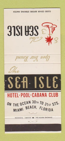 Matchbook Cover - Sea Isle Hotel Miami Beach FL 30 Strike