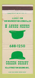 Matchbook Cover - Green Derby New York City 30 Strike