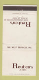 Matchbook Cover - Reuben's La Mesa CA WEAR 30 Strike