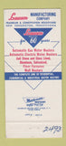 Matchbook Cover - Lawson Hot Water Heaters New Kensington PA 30 Strike