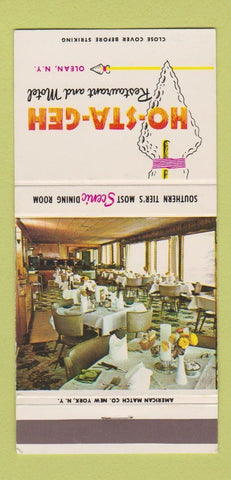 Matchbook Cover - Ho Sta Geh Restaurant Motel Olean NY 30 Strike