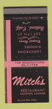 Matchbook Cover - Mitch's Restaurant Oakland CA 30 Strike