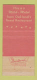 Matchbook Cover - Mitch's Restaurant Oakland CA 30 Strike