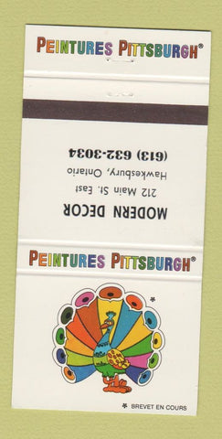 Matchbook Cover - Pittsburgh Paints Modern Decor Hawkesbury ON 30 Strike