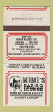 Matchbook Cover - Mimi's BBQ Lounge Cleveland? 30 Strike