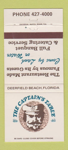 Matchbook Cover - Captain's Table Deerfield Beach FL 30 Strike