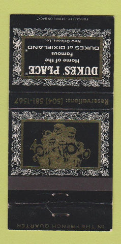 Matchbook Cover - Duke's Place New Orleans LA Dixieland WEAR 30 Strike