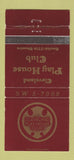 Matchbook Cover - Cleveland Play House Club OH WEAR 30 Strike