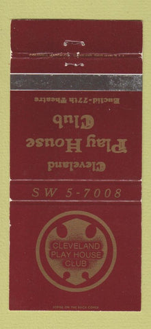 Matchbook Cover - Cleveland Play House Club OH WEAR 30 Strike