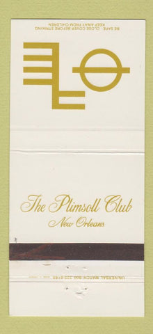 Matchbook Cover - Plimsoll Club New Orleans LA 30 Strike