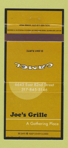 Matchbook Cover - Joe's Grille Camel Cigarettes billiards YELLOW 30 Strike