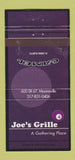 Matchbook Cover - Joe's Grille Camel Cigarettes billiards PURPLE WORN 30 Strike