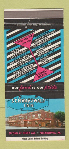 Matchbook Cover - Schwarzwald Inn Philadelphia PA 30 Strike