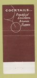Matchbook Cover - The Cart Chicago IL 30 Strike
