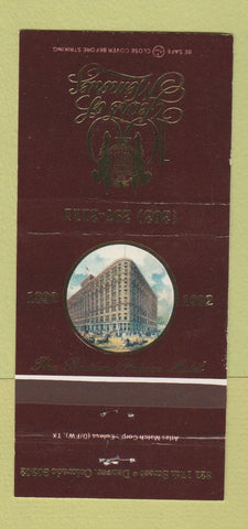 Matchbook Cover - Brown Palace Hotel Denver Colorado 1992 WEAR 30 Strike