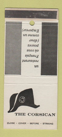 Matchbook Cover - The Corsican French Restaurant Hollywood CA WEAR 30 Strike