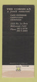Matchbook Cover - The Corsican French Restaurant Hollywood CA WEAR 30 Strike