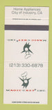 Matchbook Cover - Magic Chef Inc City of Industry CA 30 Strike