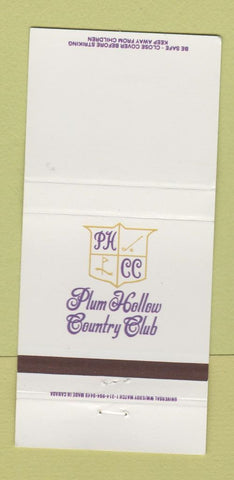 Matchbook Cover - Plum Hollow Country Club 30 Strike