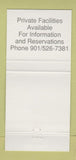 Matchbook Cover - The Pier Restaurant Memphis TN 30 Strike