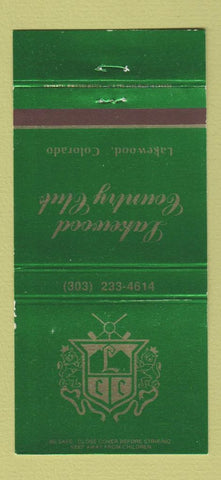 Matchbook Cover - Lakewood Country Club Colorado 30 Strike