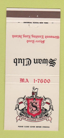 Matchbook Cover - Swan Club Glenwood Landing LI NY 30 Strike