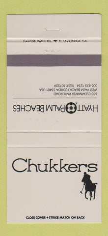 Matchbook Cover - Hyatt Palm Beaches Hotel West Palm Beach FL 30 Strike