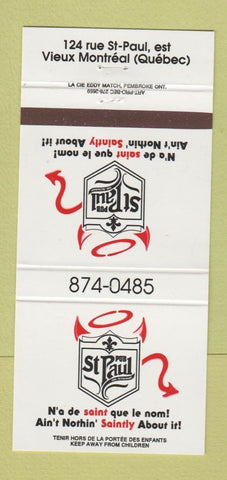 Matchbook Cover - St Paul Pub Montreal QC 30 Strike