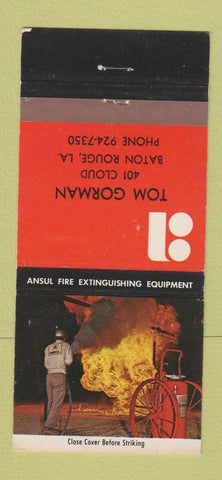 Matchbook Cover - Ansul Fire Extinguishing Baton Rouge LA Tom Gordon 30 Strike