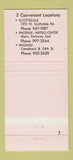 Matchbook Cover - Caf Casino French  Scottsdale Phoenix AZ 30 Strike