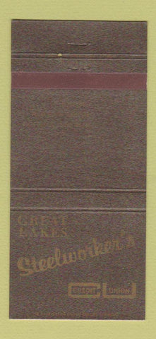Matchbook Cover - Great Lakes Steelworker's Credit Union Ecorse MI 30 Strike