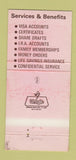 Matchbook Cover - Great Lakes Steelworker's Credit Union Ecorse MI 30 Strike