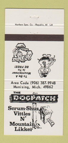 Matchbook Cover - Dogpatch Restaurant Munising MI 30 Strike