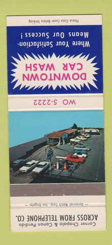 Matchbook Cover - Downtown Car Wash Mobil oil gas Santa Barbara? CA 30 Strike