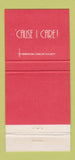 Matchbook Cover - American Cancer Society 30 Strike