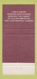 Matchbook Cover - Milano Club Lima OH 30 Strike