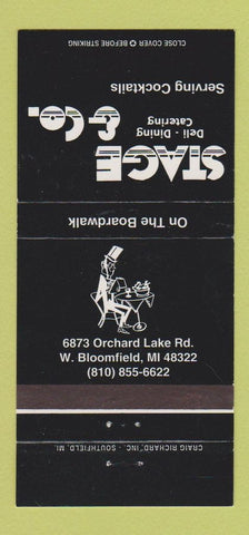 Matchbook Cover - Stage Deli Catering West Bloomfield MI 30 Strike