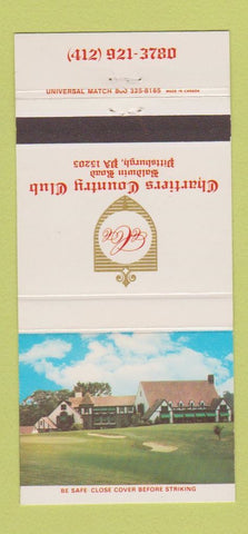 Matchbook Cover - Chartiers Country Club Pittsburgh PA 30 Strike